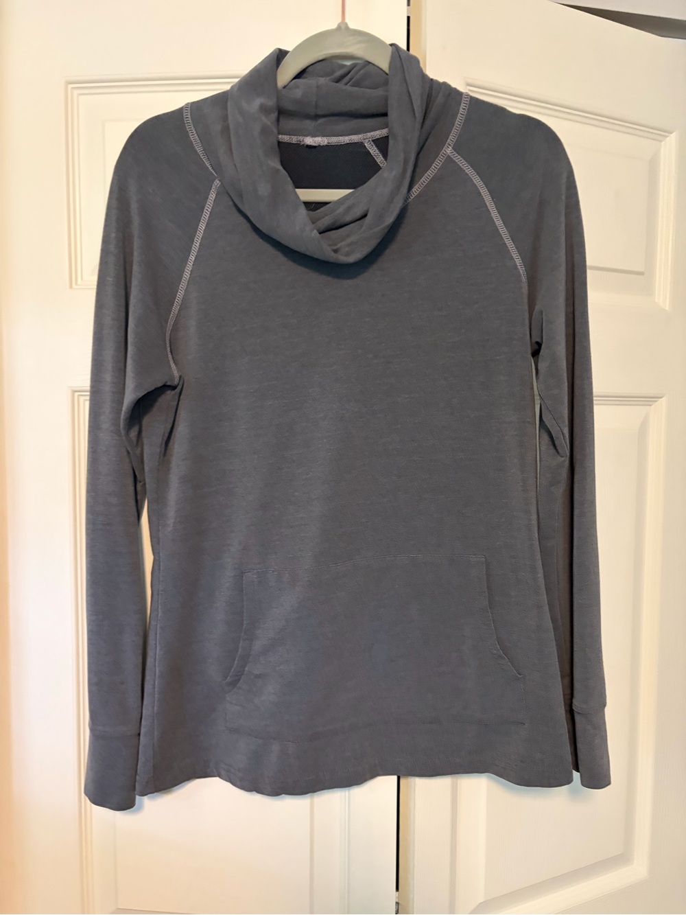 Kuhl Soft Slate Gray Cowl Neck Pullover Hoodie